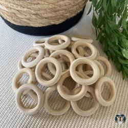 Blanke Houten Ring | Macramé | Plantenhanger | 4,5 cm | Set van 20 stuks | Hobby | DIY | Wandkleed | Interieur | Woondecoratie | Doe het zelf | Ringen | Kralen | TheOldOmen |